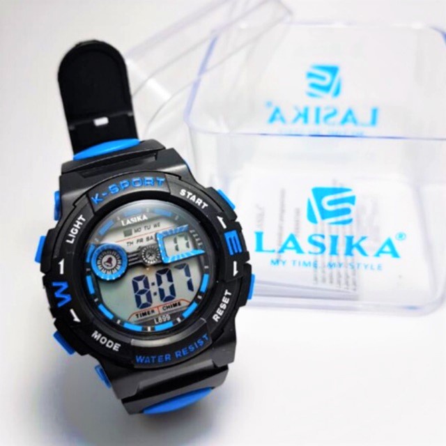 Jam tangan anak perempuan / laki digital sport Lasika L899, tahan air & dapat kotak.