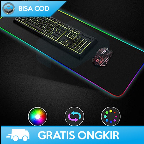 MOUSE PAD GAMING RGB LED MONTIAN FGD-02 ORIGINAL MOUSEPAD XL POLOS