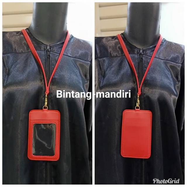 

Name Tag ID Card Holder warna merah doff Kwalitas Bagus