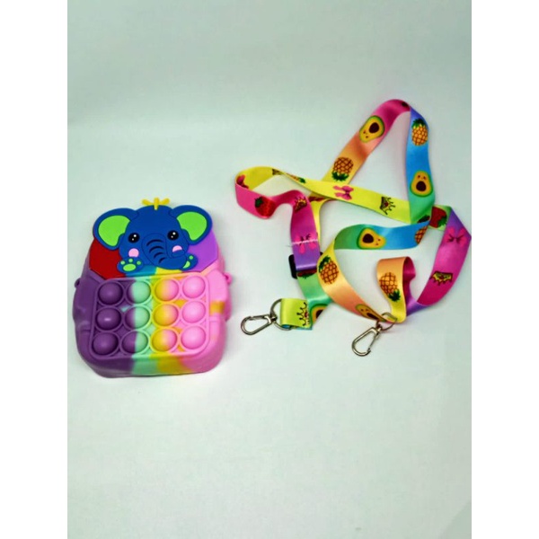 Pop It tas selempang anak cewek motif random harga/pcs