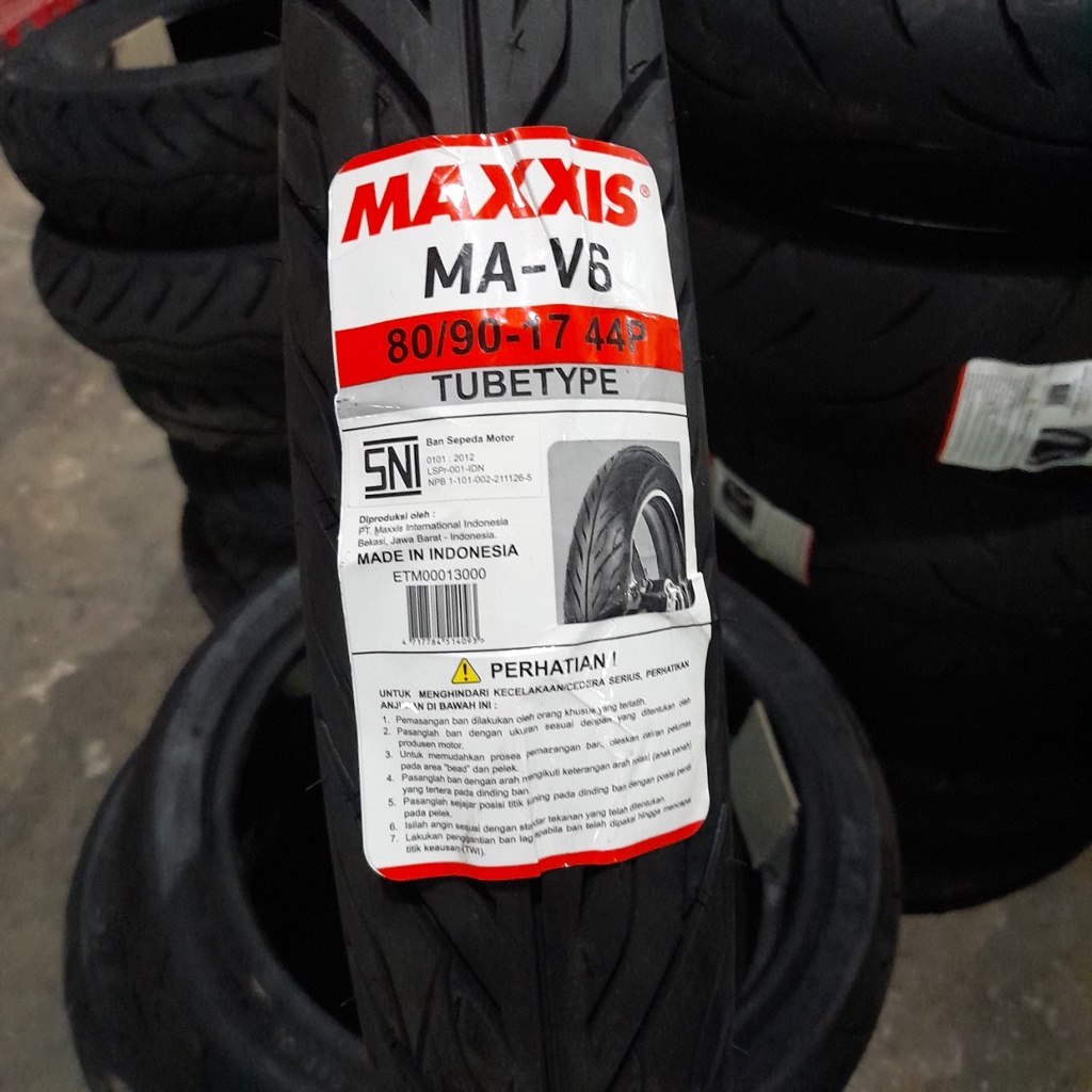 Ban motor bebek Maxxis MA V6 80 90 17 tubetype bukan tubeless