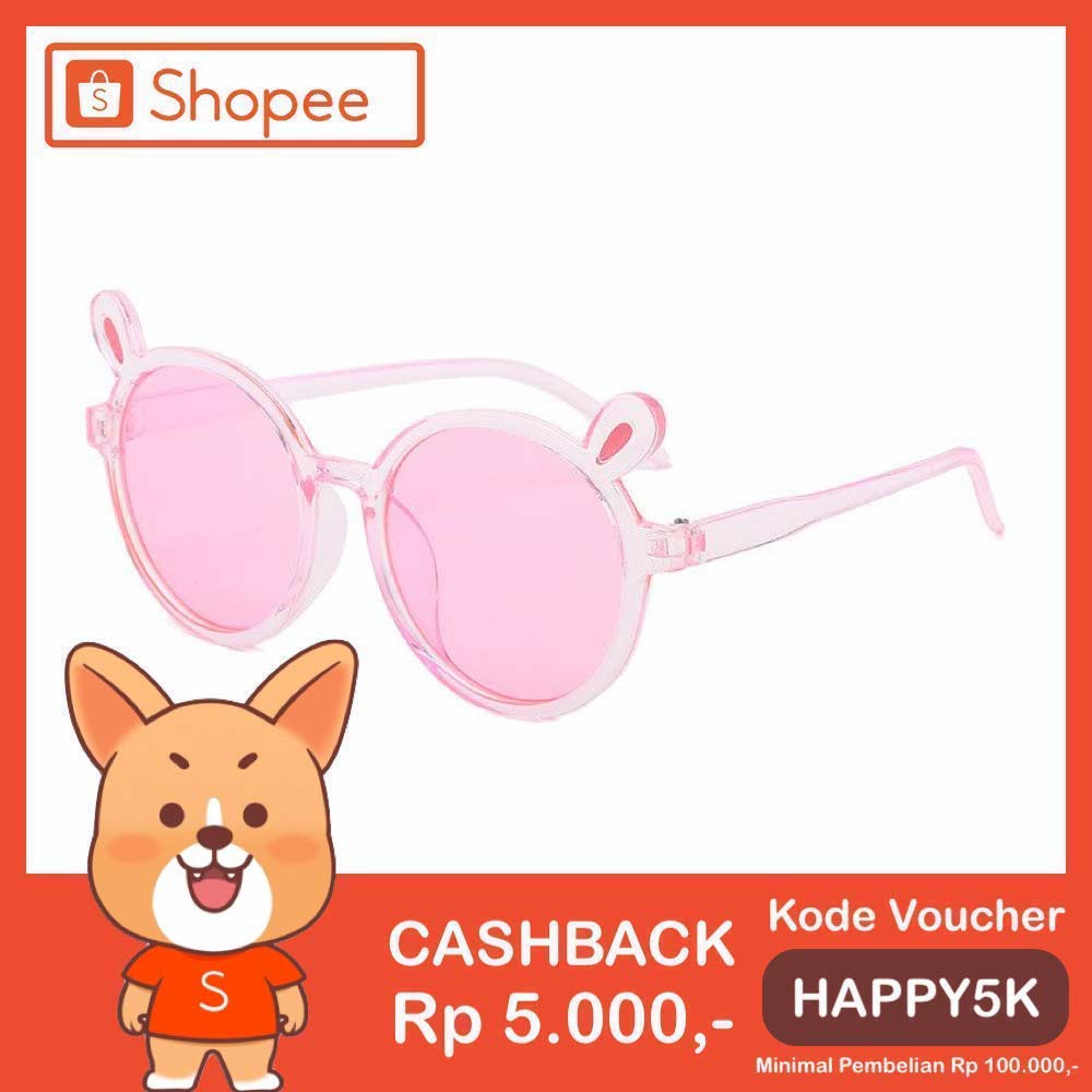 Kacamata Fashion Anak [ Pink ] UV 400 (Design Korea) Laki-laki &amp; Perempuan - HM619