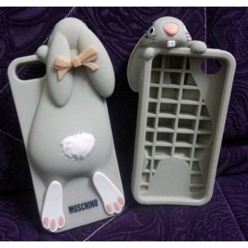 Casing Moschino Rabbit Kelinci HP Iphone 5 3D Case Sarung