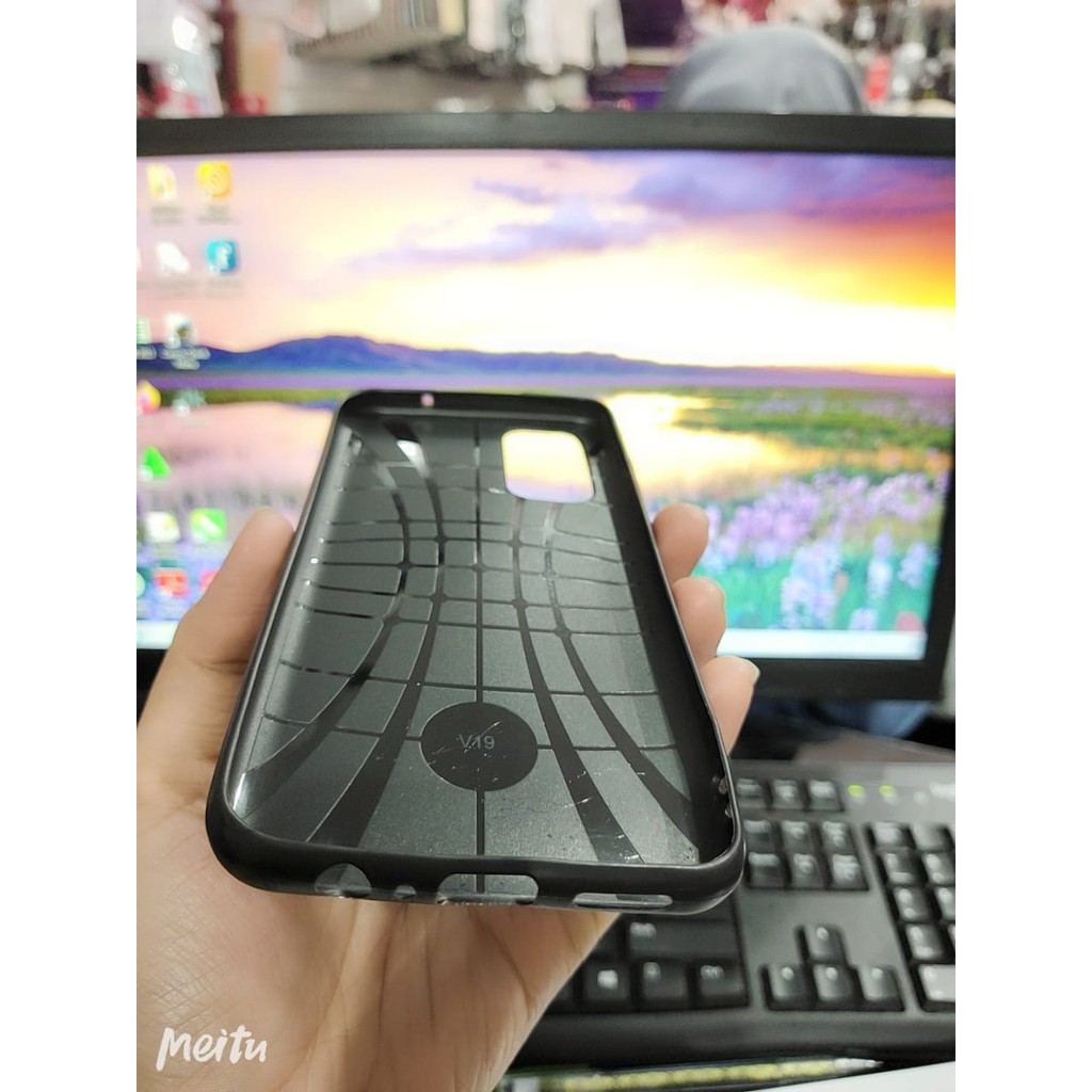 Auto Fokus Vivo V19 6.44 inchi Leather Soft Case VIVO V19 AUTOFOCUS Motif Kulit Jeruk