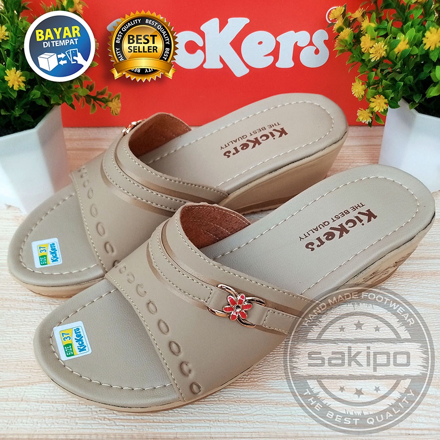 PROMO 8.8 !! SANDAL WANITA DEWASA SANDAL REMAJA WEDGES SLOP TERBARU TERMURAH NYAMAN DIPAKAI / SAKIPO