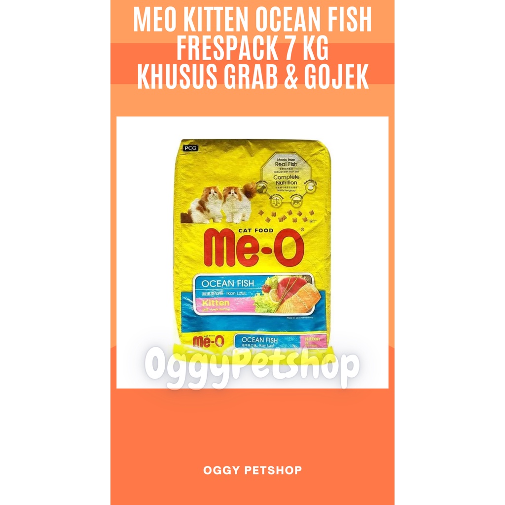 [GRAB GOJEK] ME-O KITTEN OCEAN FISH Makanan Anak Kucing MEO 7 Kg