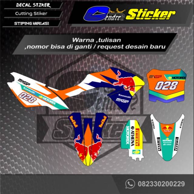 Decal KLX bf red bull