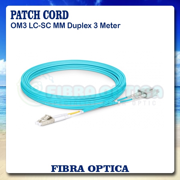 OM3 LC-SC Duplex 3m | Patch Cord OM3 LC-SC Duplex Multimode 3 Meter