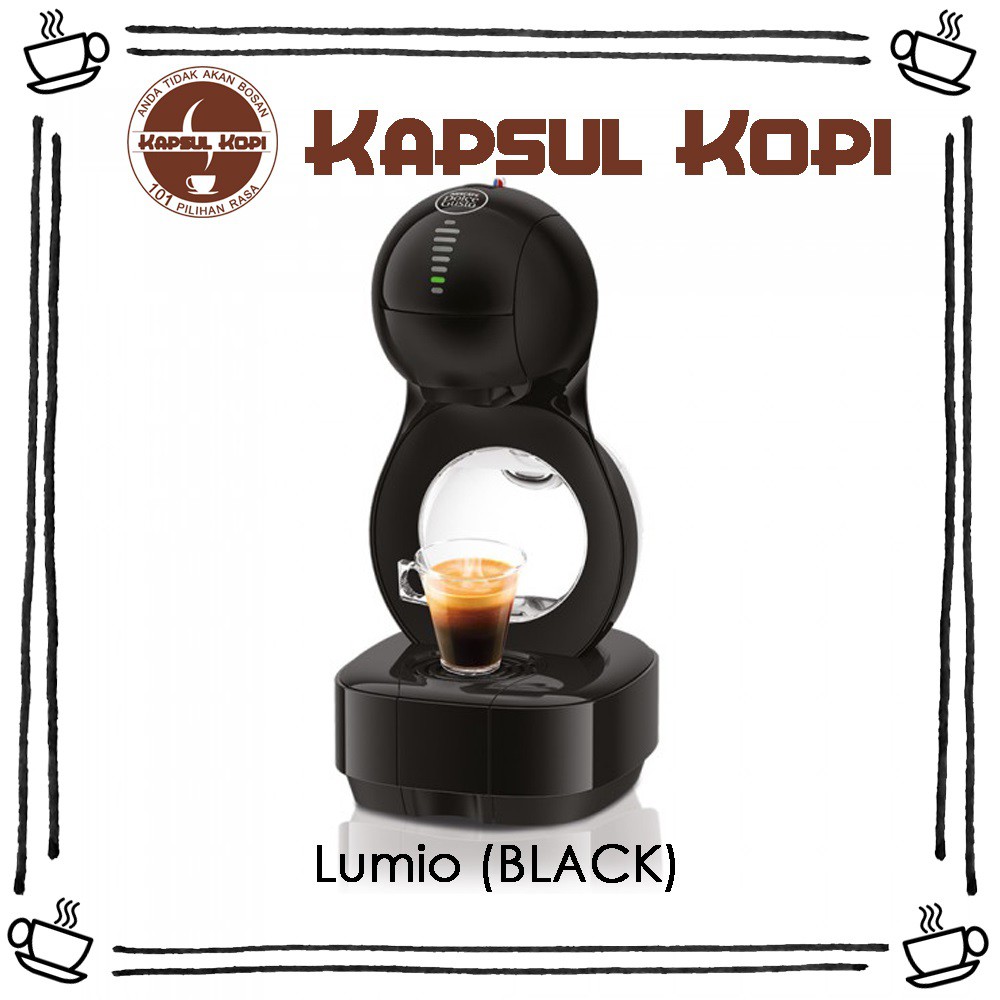 Mesin Kopi Nescafe Dolce Gusto Lumio BLACK Otomatis Bonus 6 Kapsul