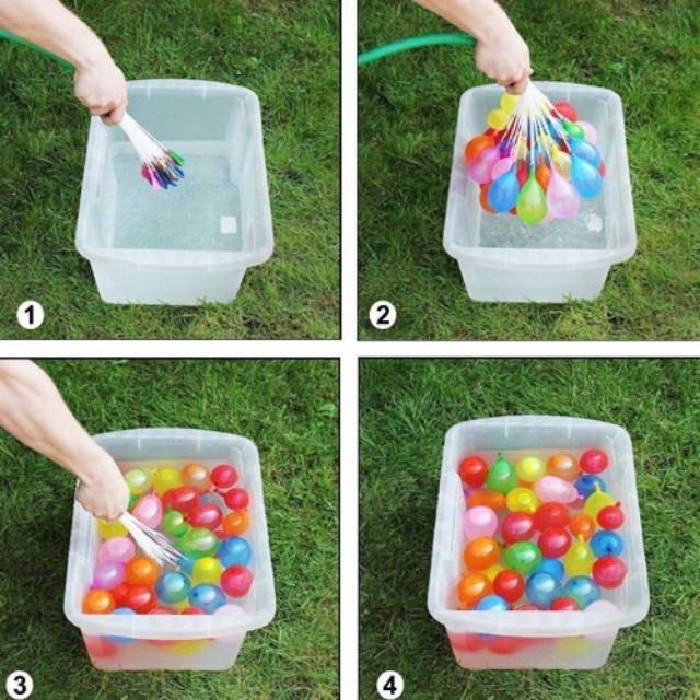 Balon Air Perang Mainan Anak Seru Latex Water Ballon Magic Bunch Baloon Praktis Murah Aman