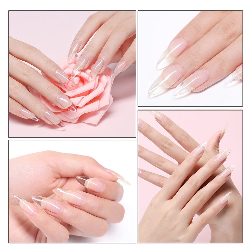 24pcs / Set Kuku Palsu Extension / Extension / Clipper / Brush UV Gel Untuk Nail Art / Manicure