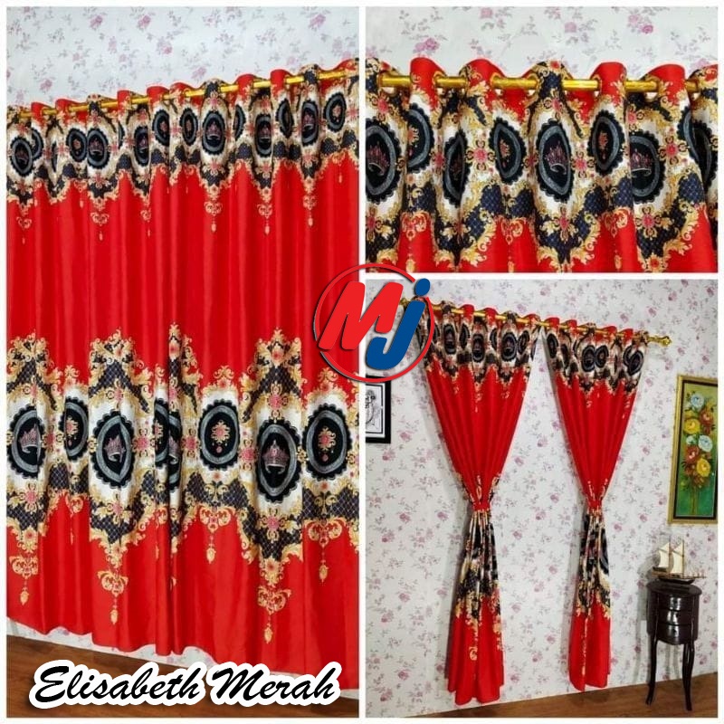 Gorden Smokring Motif Sultan / Gorden Smokring / Gorden Pintu 6 gelombang 12 ring Uk.130 x 220