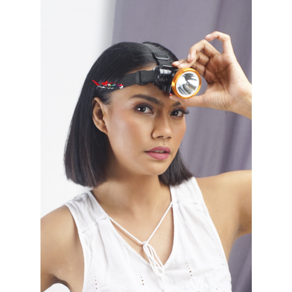 SENTER KEPALA 30w Bergaransi Putih / Kuning HEAD LAMP 30W Senter Kepala Cas Ulang Senter kepala Rechargable