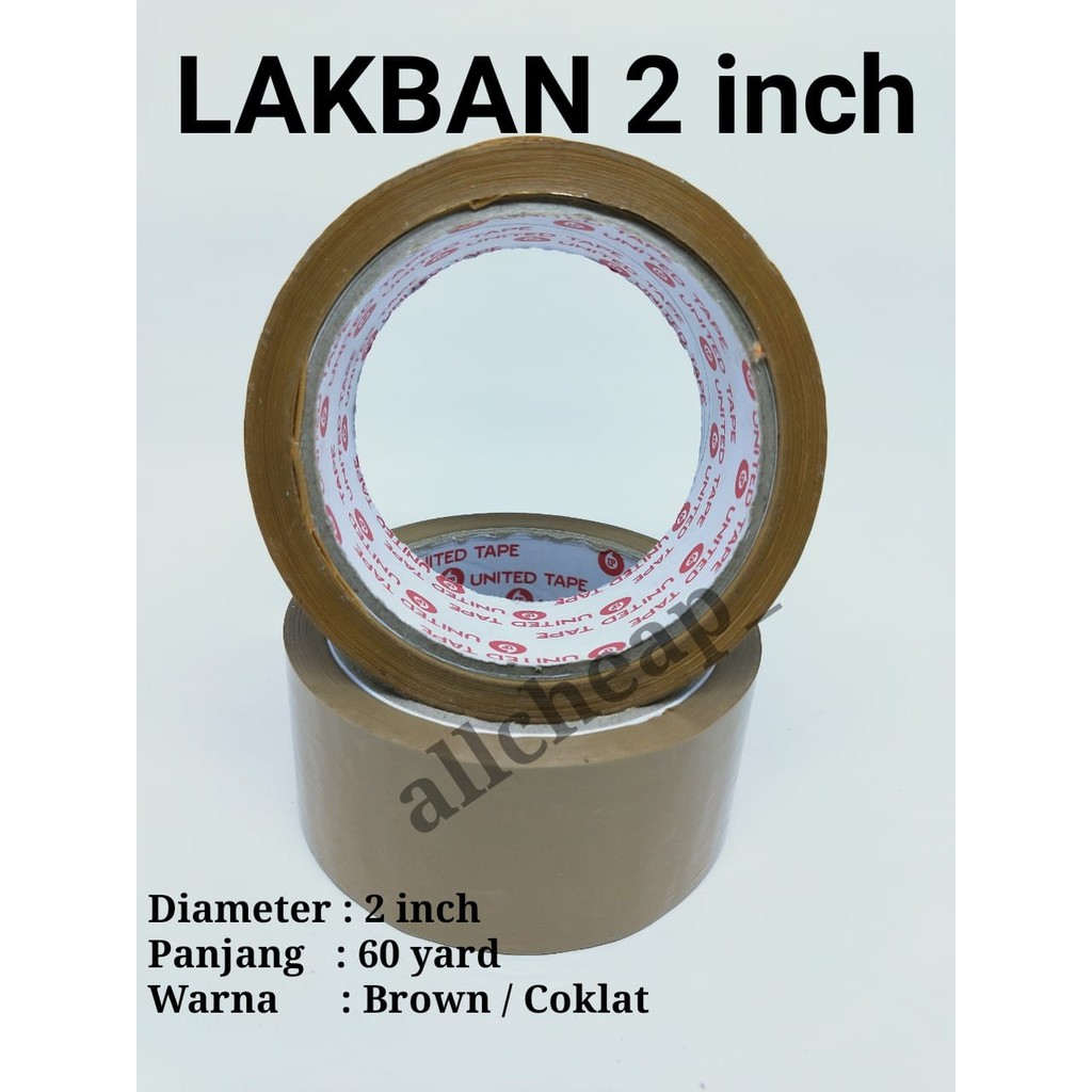 1pcs lakban bening / coklat 2inch kuat 60yard