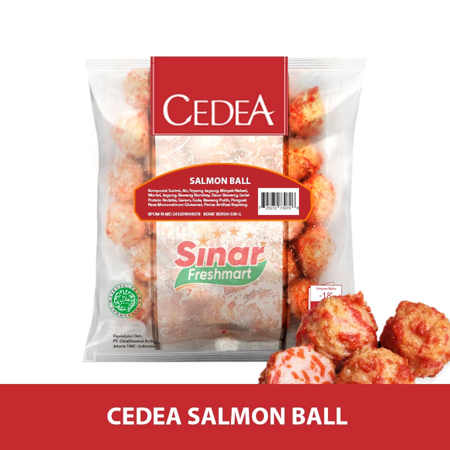 

[SINAR.FRESHMART] CEDEA Salmon Ball / Bakso Salmon [500g]