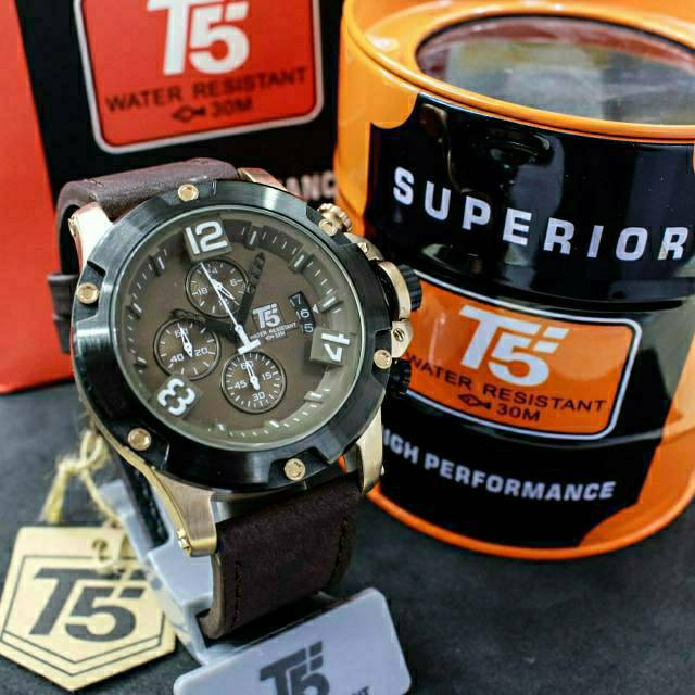 Jam T5 H 3638 original chronograph bergaransi free tin box