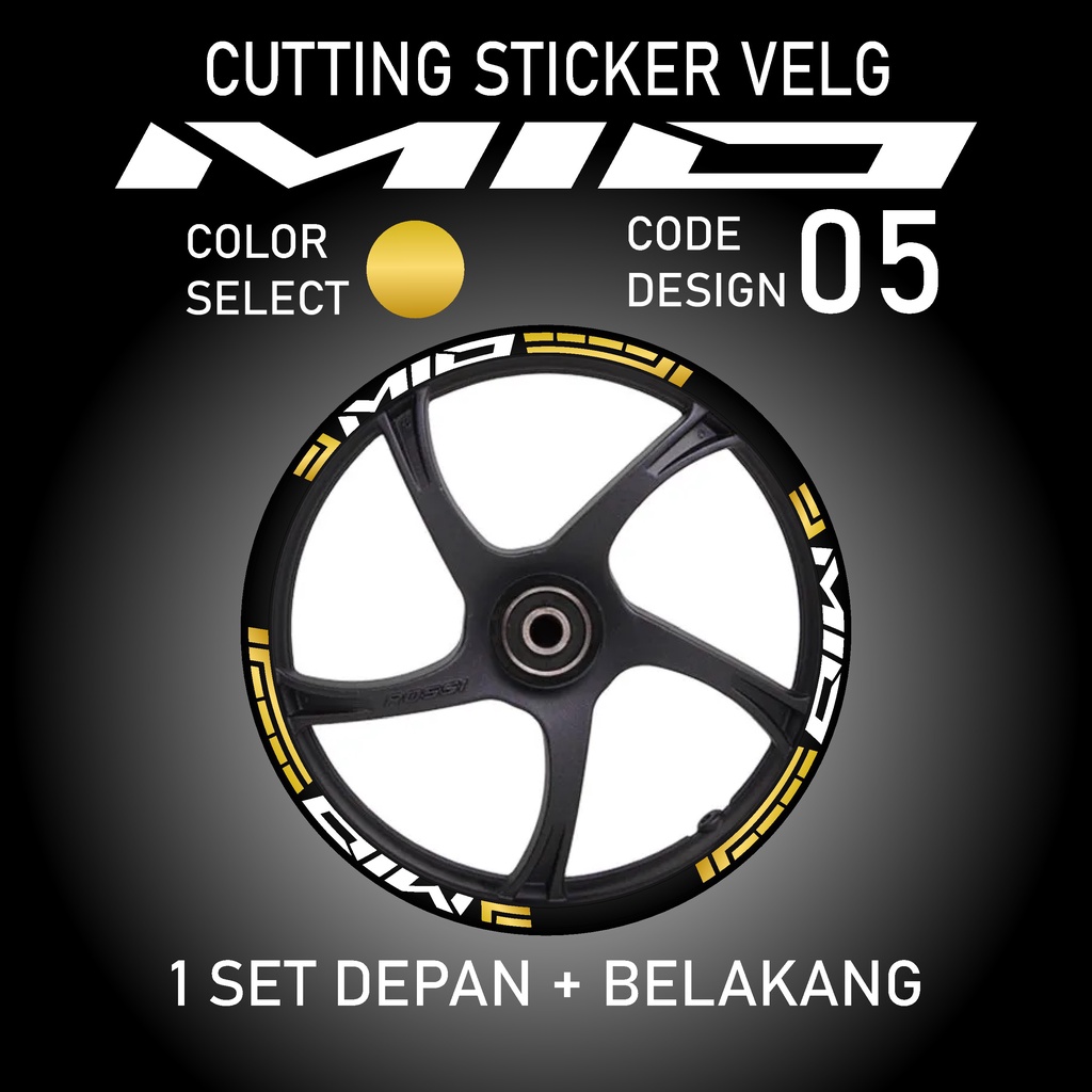 Kenzie Sticker - Stiker Cutting Sticker Velg Yamaha Mio Smile Sporty Racing Lis List Variasi Custom 