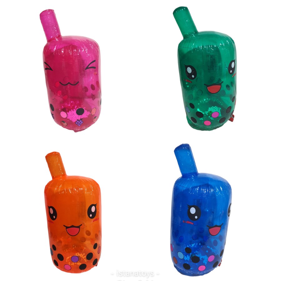 Mainan Anak Boneka Tinju Goyang Boba Transparan Lucu Samsak Balon PVC
