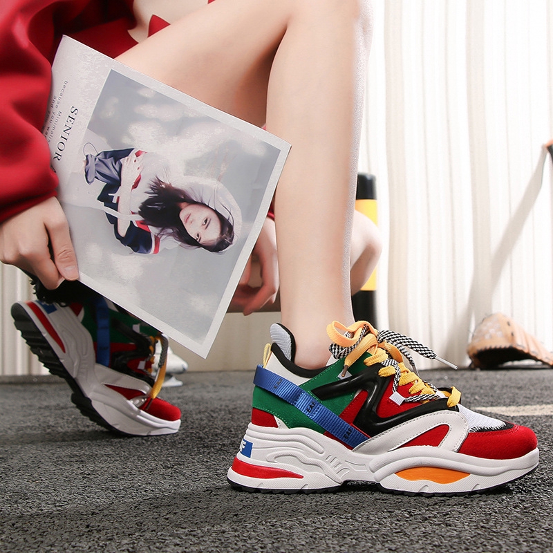 Sepatu Sneakers Wanita Model Korea Ulzzang Casual Warna Merah | Shopee