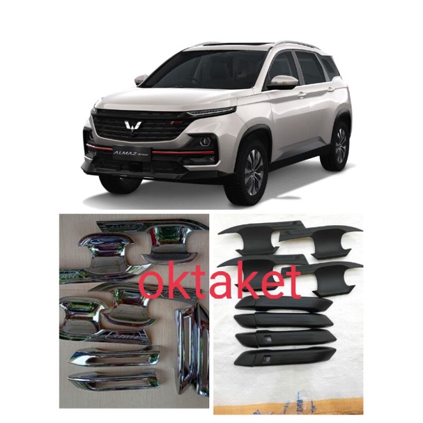 Paket outer handle Wuling Almaz hitam chrome