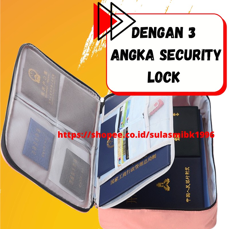 Document Bag Tas Dokumen  Travel Organizer Bag Tempat Penyimpanan Perlengkapan Traveling