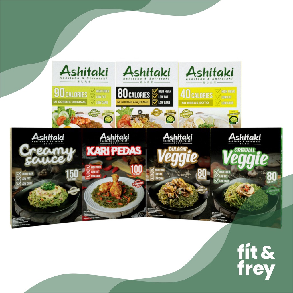 ASHITAKI Mie Shirataki - Mi Instan Diet Sehat - Ashitaba Konjac Noodle - Rendah Kalori