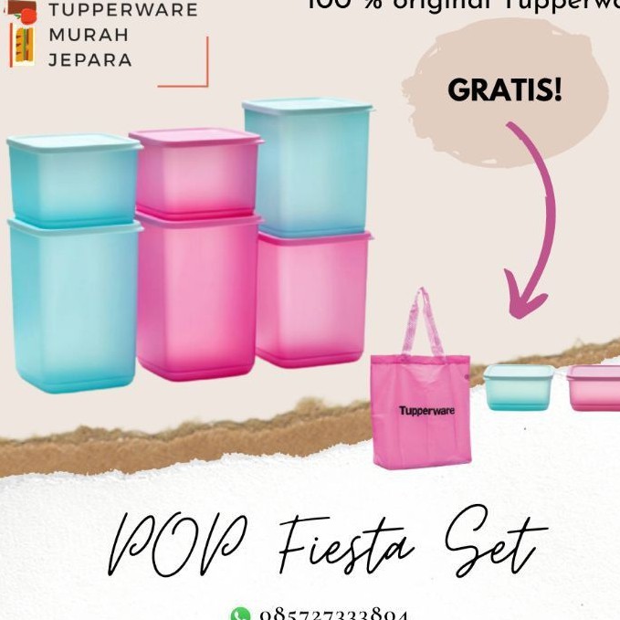 PROMO TUPPERWARE Pop Fiesta Set Toples Murah