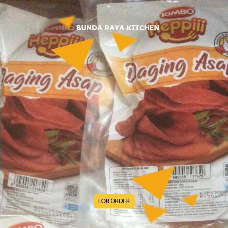 Premium KIMBO HEPPII Daging Sapi Asap / @200gr /Rasa BIntang *****