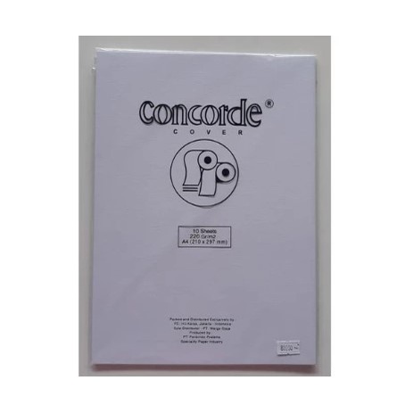 

kertas A4 220 gsm putih concorde ( 10 lbr)