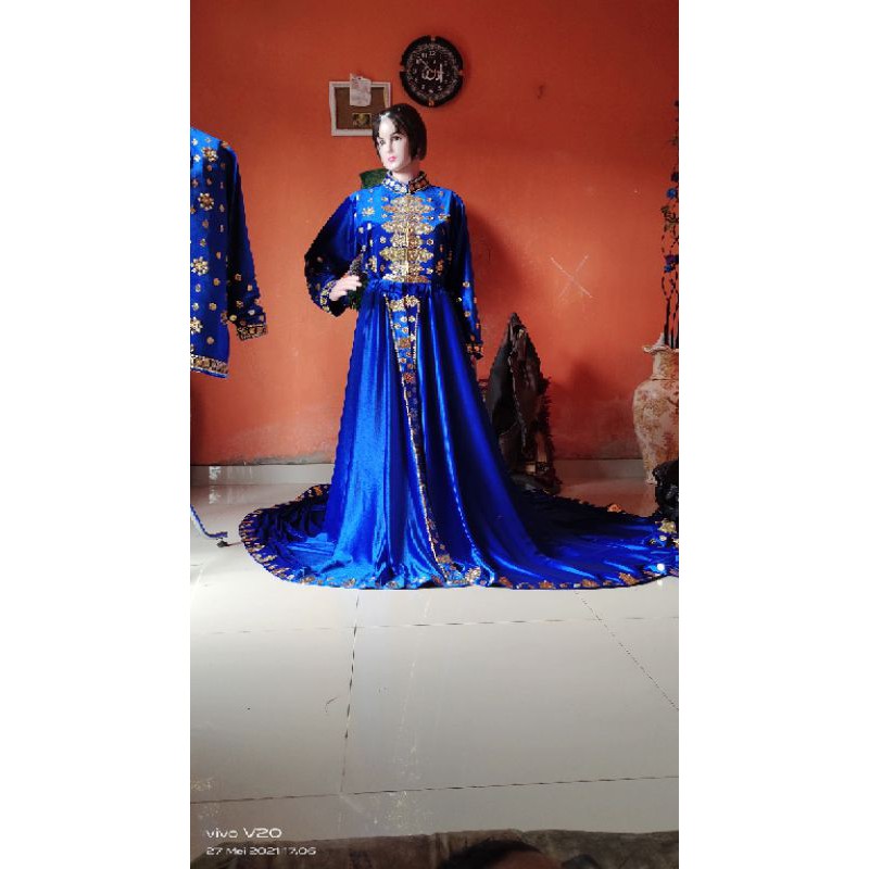 baju pengantin palembang bludru