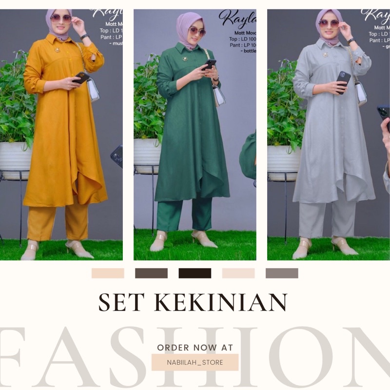 Baju Setelan Wanita Kekinian Dan Terbaru - SETELAN POLOS MOSCREPE || SETELAN SELEBGRAM || SET WANITA