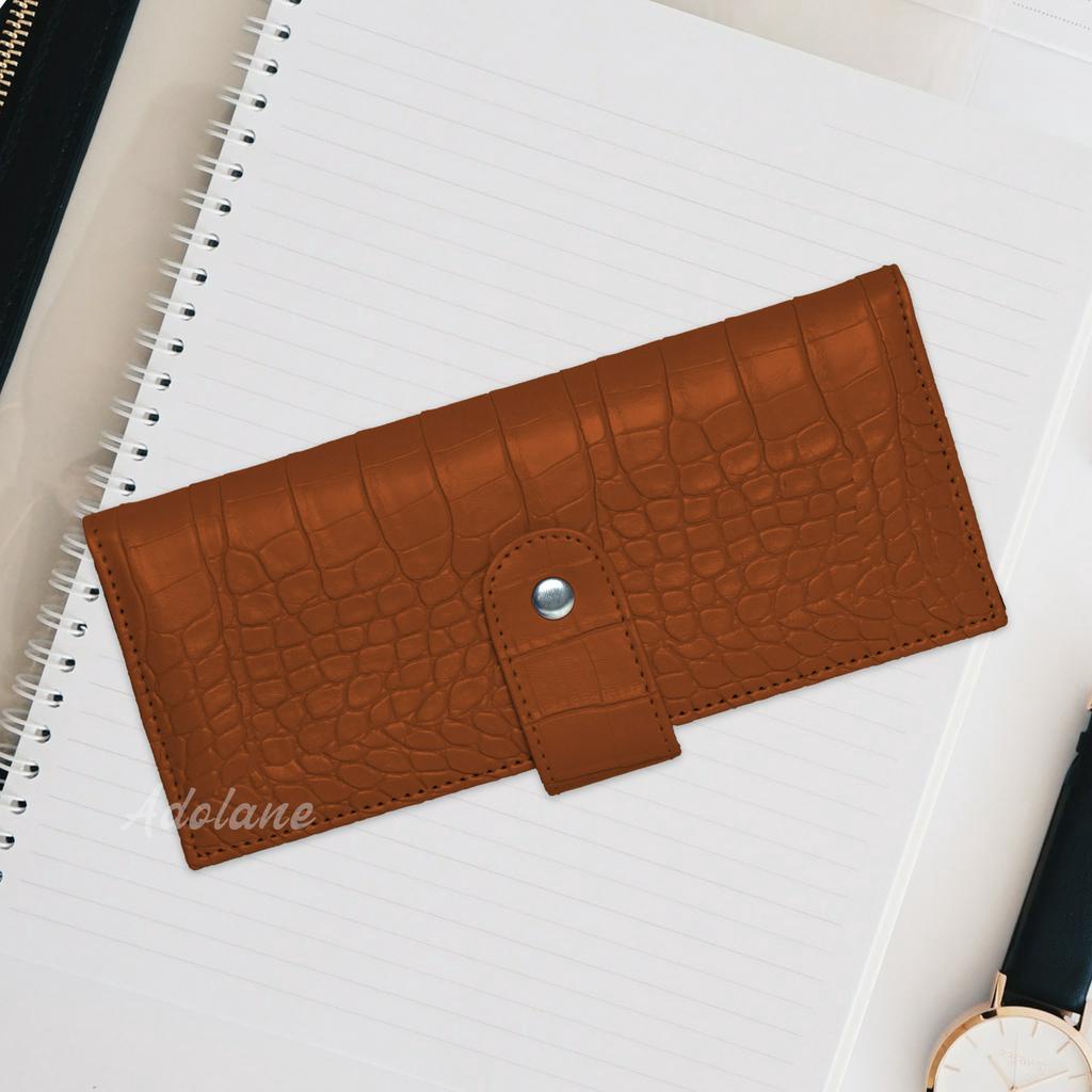 ADOLANE 05 DOMPET KANCING PANJANG CROCO / DOPET KEUANGAN PANJANG WANITA / DOMPET DISIPLIN