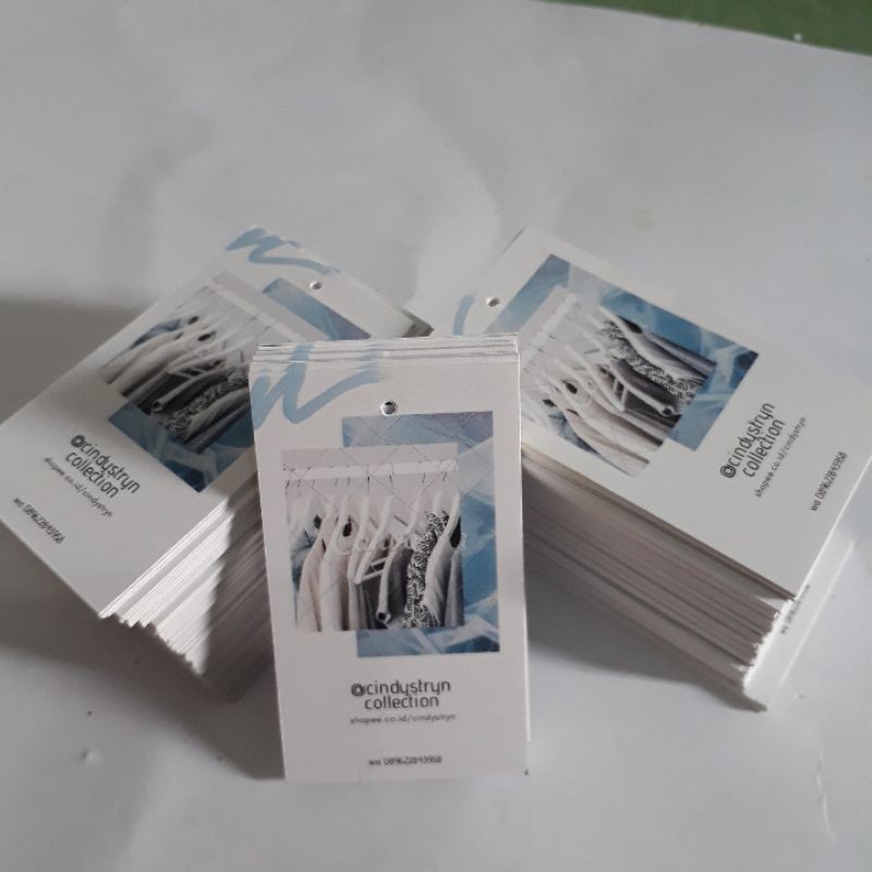 

hang tag ukuran 6x9 isi 100 pcs