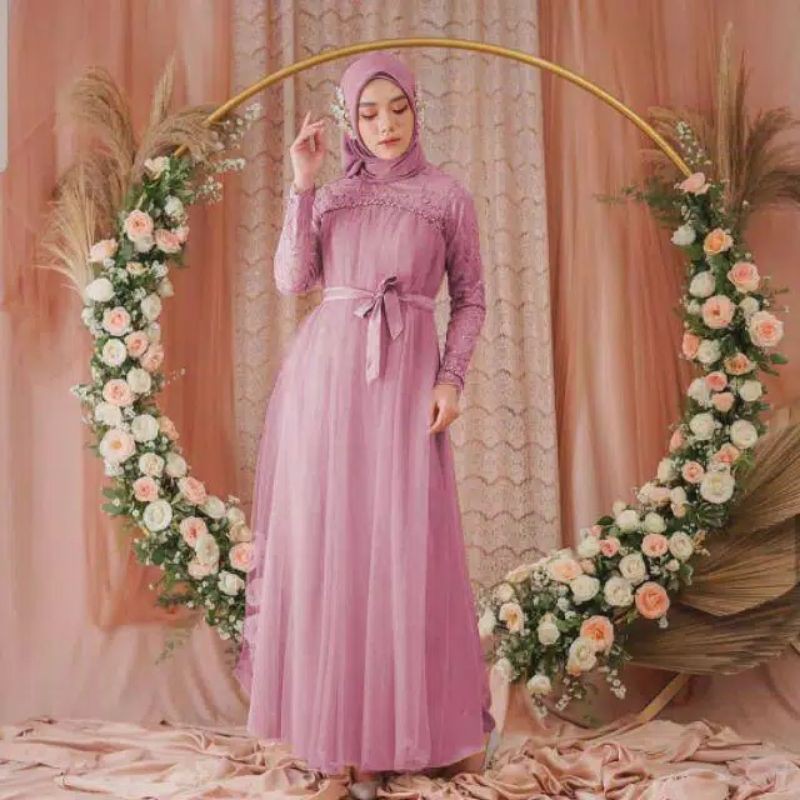 XOS - MAXI DRESS MIKAILA / MAXI TERBARU / FASHION MUSLIMA / COD✅ (Good Quality)