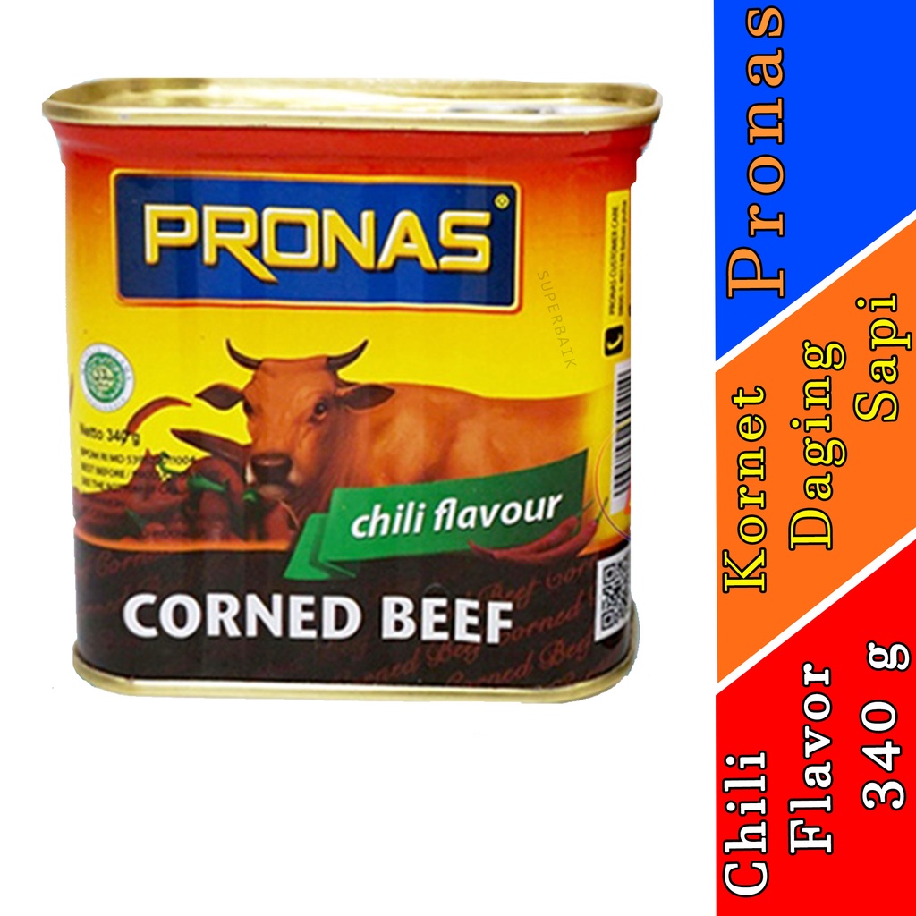 

KORNET PRONAS - KORNET DAGING SAPI - KORNET - RASA PEDAS - 340g