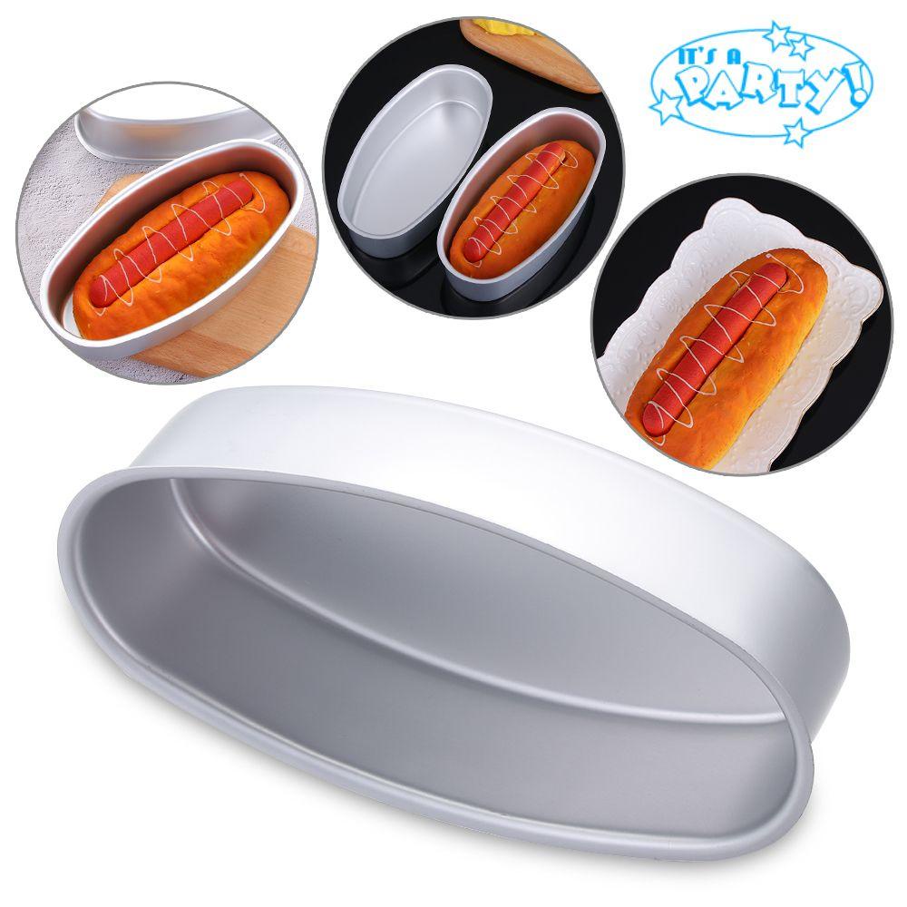 Solighter 1/2PCS Loyang Roti Tawar Bahan Aluminium Alloy Bentuk Oval Gadget Dapur Cetakan Roti Bakar