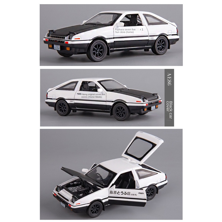 TWH Mobil Diecast - Toyota Trueno AE86 Initial D Skala 1:32 ALLOY Mobil Car Die-Cast Die Cast Miniatur