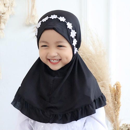 Jilbab Kerudung Anak Kecil Bayi 0-3 Tahun Melati Polos - Krudung Hijab Anak Perempuan Terbaru
