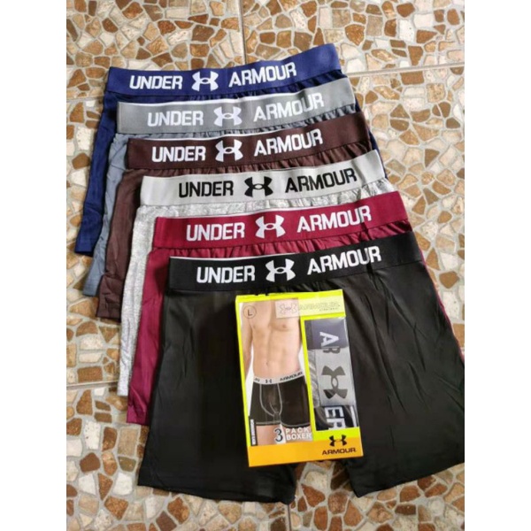 Emago - 3pcs Boxer pria Boxer jumbo Boxer Lelaki / Celana Dalam Pria / Celana Boxer / Underwear Pria / Pakaian Dalam Pria Dewasa / Sempak Cowo / Boxer Murah Warna Ukuran