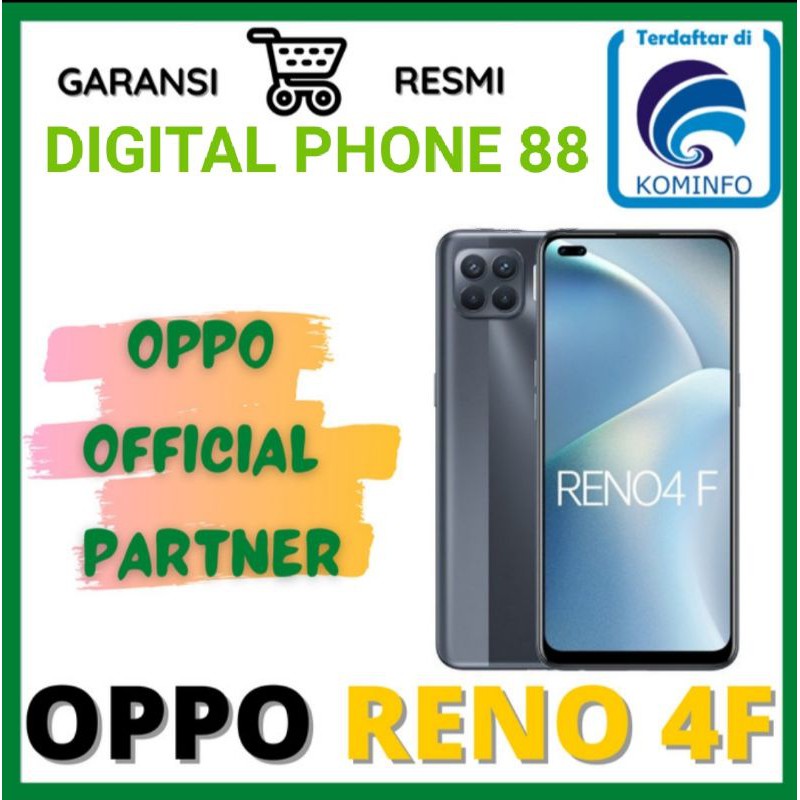 HP OPPO RENO 4F RAM 8/ ROM128 | WARNA Matte Black, Metallic White | GARANSI RESMI OPPO