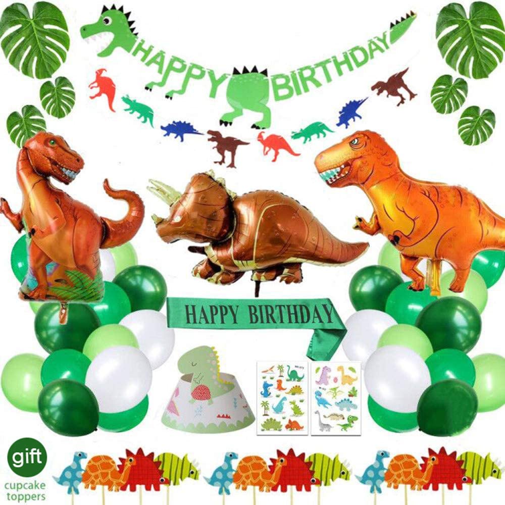 Banner Ulang Tahun Anak * 1 Set Banner  Happy Birthday Jumbo * Banner Dinosaurus * Hiasan Dinding