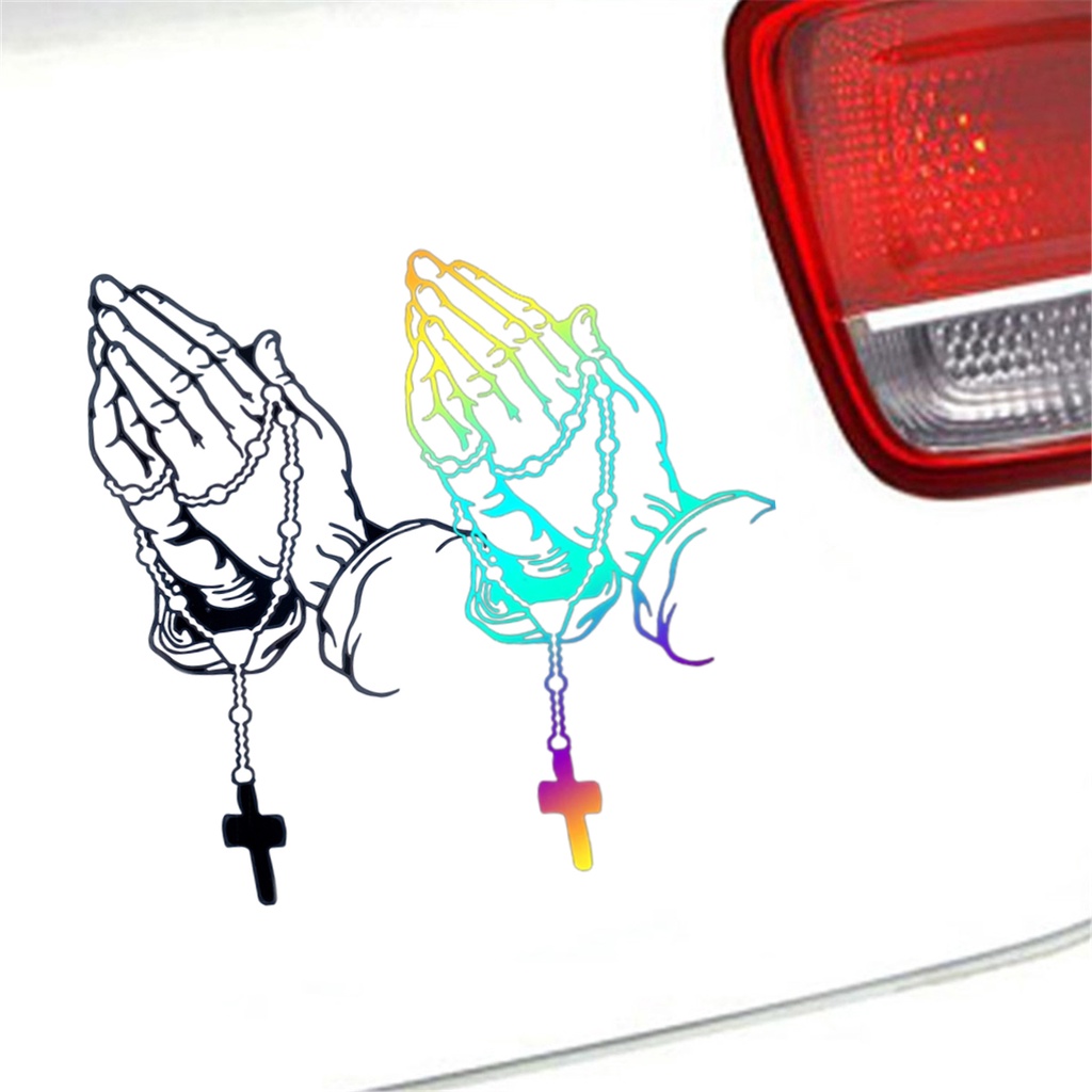 1 Pc Sticker Decal Dekorasi Motor Dan Mobil Motif Tulisan Doa Yesus