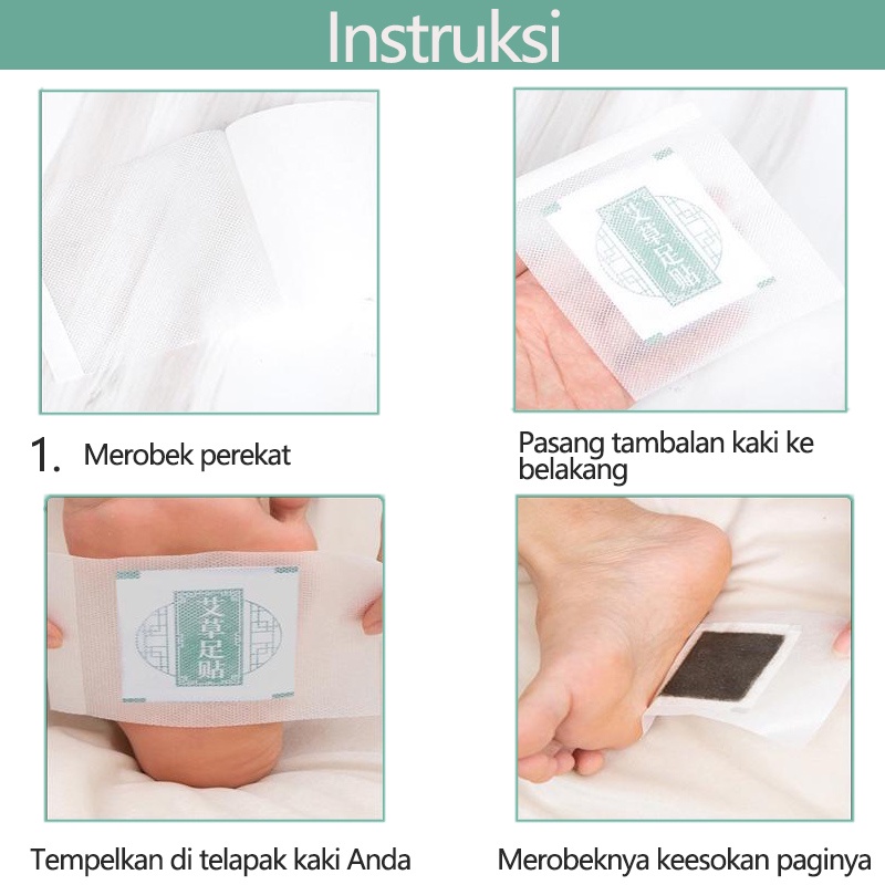 Koyo kaki Detox Foot Patch Wormwood Herbal 50PCS Slimming Relief Kelelahan, Dehumidification, Menenangkan Tidur,Detoksifikasi