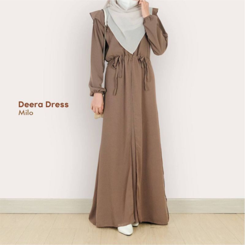 Deera Dress | Gamis Dress Premium | Bahan Adem Ceruty Baby Doll