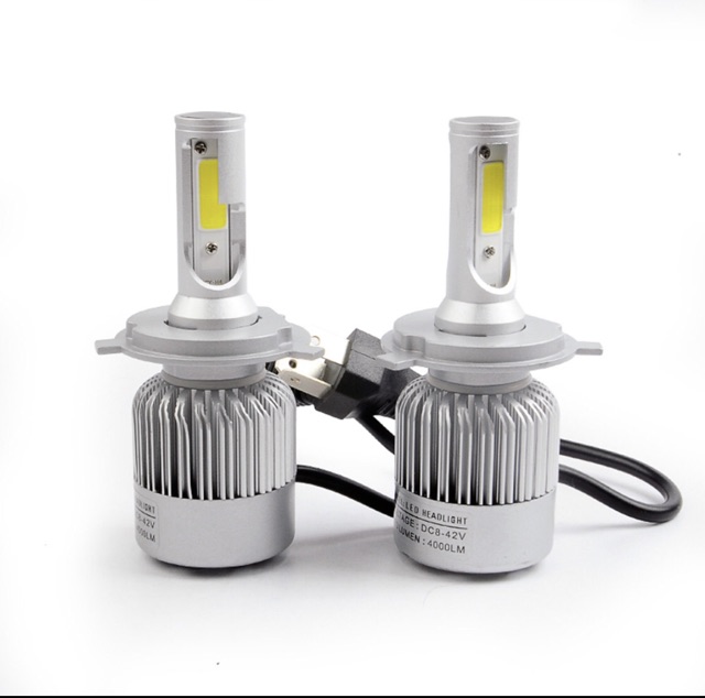 {NEW} LAMPU MOBIL LED HEADLAMP 2 SISI H4 C6 {2PCS}