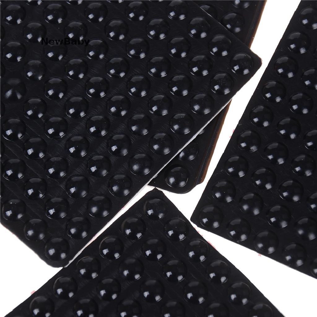 NewBaby 100Pcs Black Self Adhesive Rubber Feet Semicircle Bumpers Door Buffer Pad ID