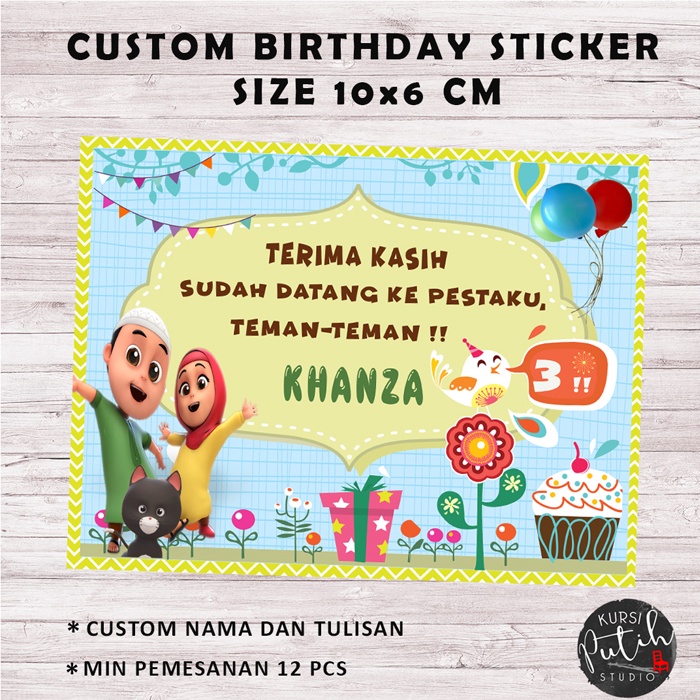 

sticker size 10x6 cm tema nussa rara