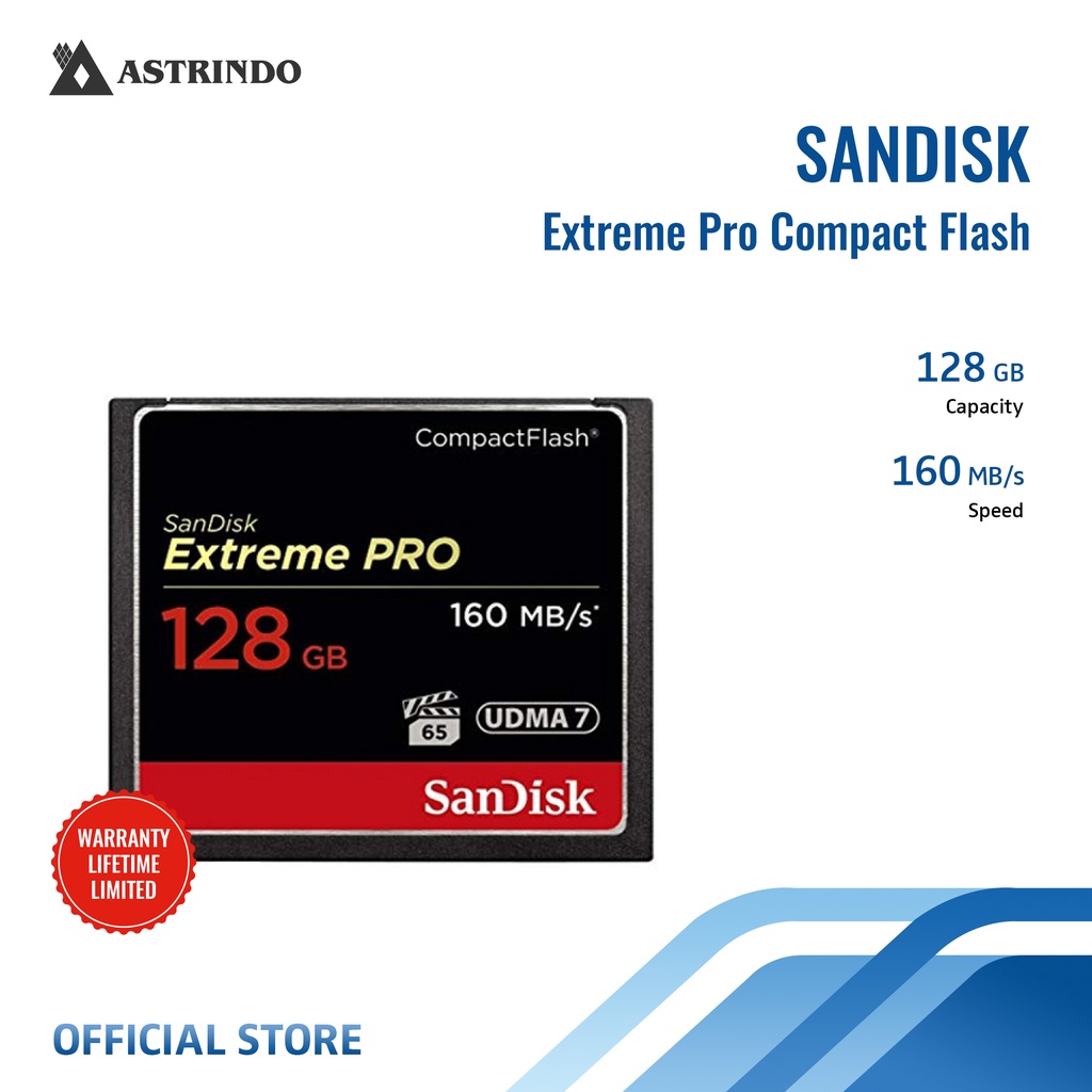Jual Sandisk Extreme Pro Compact Flash 128GB - (SDCFXPS-128G-X46) | Shopee  Indonesia