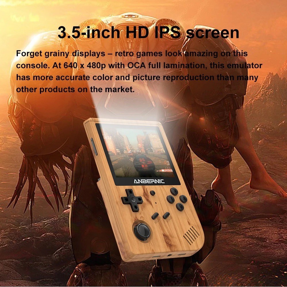 ANBERNIC RG351V - Emulator Retro Game Console 64GB 3.5-inch IPS Screen - Game Retro Desain GameBoy