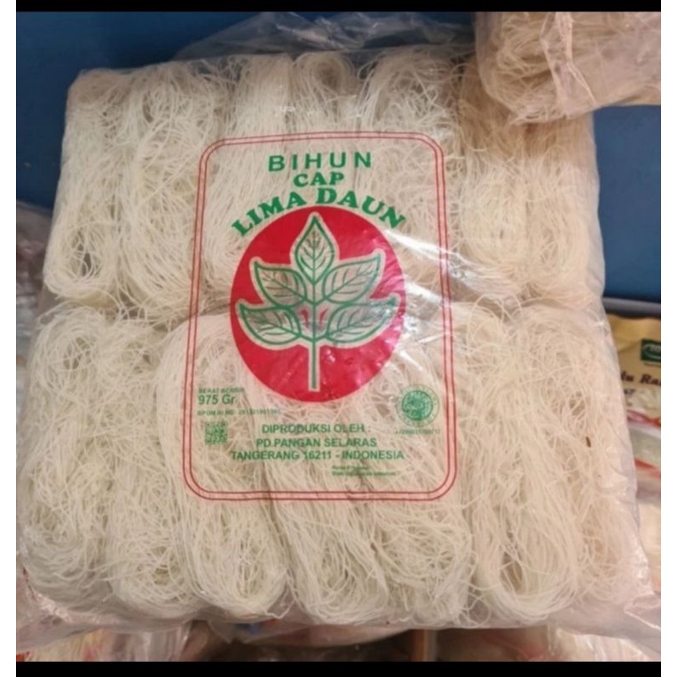 Bihun Beras Cap Lima Daun 975 Gram -14 Keping